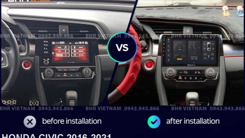 Màn hình DVD Android liền camera 360 xe Honda Civic 2017 - nay | Elliview S4 Deluxe 